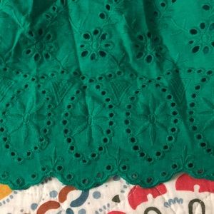 Anthropologie Tops - Scalloped green crop top Anthropologie Tops - Scalloped green crop top
